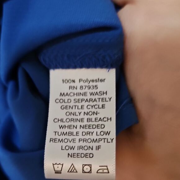 Susan Graver Essentials Royal Blue Blouse - Picture 6 of 7